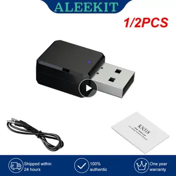  1 / 2 шт. Kebidu Car Kit 5.0 Mini Audio USB Приемник Адаптер 3,5 мм Aux Беспроводная музыка Стерео для авто Радио Hands-free
