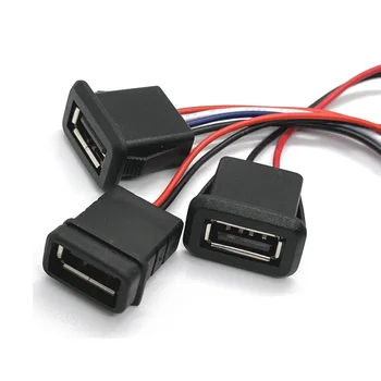  1 шт. 2-контактный 4-контактный USB-2.0 гнездовой разъем питания 2P 4P USB 2.0 разъем для зарядки Интерфейс передачи данных с кабелем USB-разъем для зарядного устройства