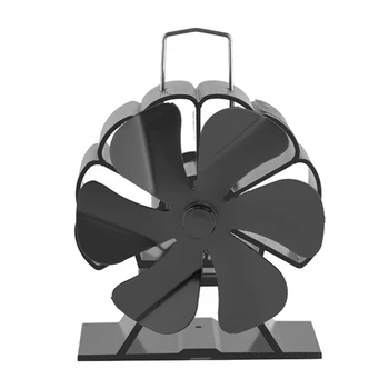 1 шт. 6-лопастной камин вентилятор дровяная горелка Экологически чистый тихий вентилятор Вентилятор печи с тепловым приводом