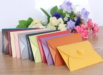 10 шт. 10,5 * 7 см любовные письма конверты набор разных цветов перламутровый крафт-бумажный пакет свадебная вечеринка приглашение конверт подарки