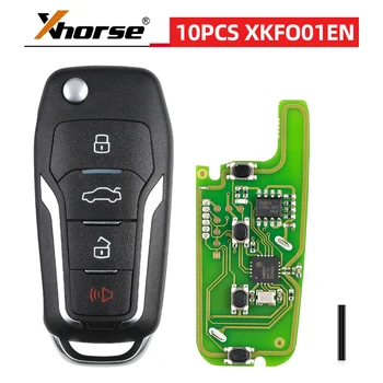 10 шт./лот XHORSE XKFO01EN проводной дистанционный ключ для Ford Condor Flip 4 кнопки Неподвижный ключ Король Работа для VVDI Key Tool