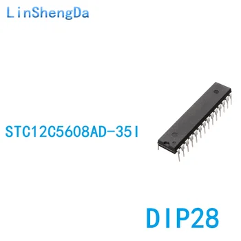 10 шт. микроконтроллер STC микроконтроллер STC12C5608AD-35I-DIP28 встроенный DIP28