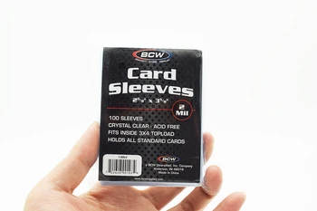 100 шт./лот BCW 35PT Card Sleeves Вмещает карты стандартного размера Защитите ваши предметы коллекционирования от царапин Защита для MTG / TCG