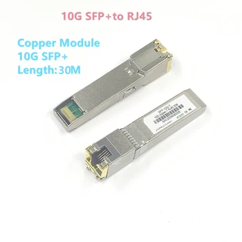 10G Sfp + Naar RJ45 Koper Модуль 10Gb Sfp RJ45 Модуль SFP Sfp +-T 10GBase-T Koper SFP 30M voor Cisco Mikrotik Tp-Link D-Link