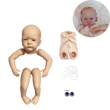 19 дюймов Неокрашенные детали для куклы Reborn Vinyl Blank Kit Незаконченная форма для детей DIY игрушка с тканевым корпусом