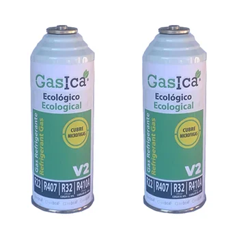 2 бутылки органического Газ Газ V2 226Gr заменитель R22, R32, R407C, R410A Заморозка органическая