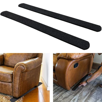 2 шт. Противоскользящий мебельный коврик EVA 83,8 * 11,4 см Черный коврик для кресла Диван Мебель Защита ног Домашние принадлежности для дивана