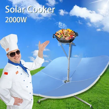  2000 Вт Солнечная плита Портативная наружная прямоугольная барбекю Солнцеотражающие обогреватели Солнечная печь Печь на солнечных батареях для кемпинга из ЕС