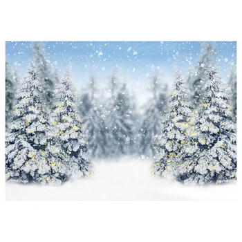 210X150 см Зимний снег Фон Ткань Снежинка Рождественская елка Блестки Белый лес Вечеринка Фотографии Фоны