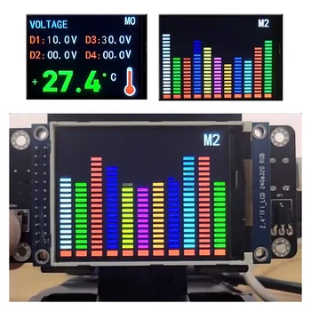 3,14 дюйма TFT Дисплей Экран Монитор Вафельный термометр Определение напряжения Музыкальный спектр Печатная плата для динамика / усилителя / предусилителя DIY