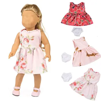 3 стили игрушка новая кукла мода принцесса цветочное платье для 43 см кукла трусы 18 ''кукольное платье