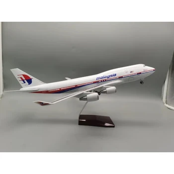 44 см Malaysia Airlines Самолет B737 с легкой литой смолой Модель самолета Коллекция игрушек Дисплей Подарки Вентиляторы Украшение