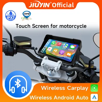 5 дюймов портативный мотоцикл автомобиль игровой экран GPS ЖК-дисплей IPX7 Водонепроницаемый монитор для беспроводного Apple CarPlay Android Auto