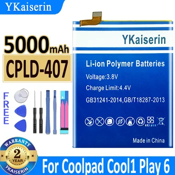 5000 мАч Аккумулятор YKaiserin CPLD-407 для Coolpad Cool 1 Play 6 Cool1 Play6 COR-I0 VCR-A0 Литиевая аккумуляторная батарея
