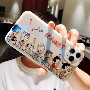 Anime Kawaii Snoopy Spike Оболочка мобильного телефона для Iphone 13 14Promax Мультфильм Девушки Мода Арахис Snopy Защитная оболочка Подарок