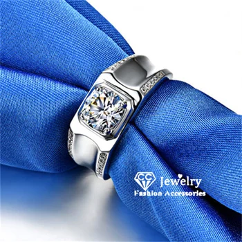 CC Свадебные ювелирные кольца для мужчин Классический дизайн Джентльмен Пара Обещание Диамант Кольцо Помолвка Вечеринка Жених CC667
