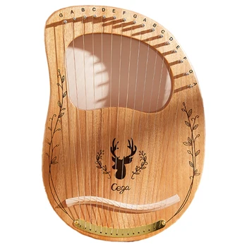 CEGA Лировая арфа Деревянный музыкальный инструмент из красного дерева с настройочным гаечным ключомпортативный музыкальный инструмент