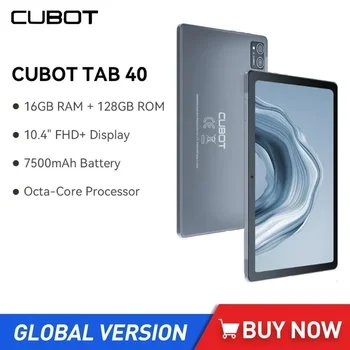 Cubot TAB 40 Android 13 Планшет Восьмиядерный 16 ГБ + 128 ГБ 10,4-дюймовый экран 2K FHD 7500 мАч 13 МП Камера OTG WIFI Две SIM-карты 4G Планшеты