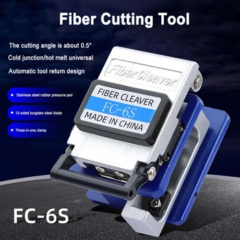 FC-6S Скалыватель волокна FTTH Инструменты для резки оптоволоконного кабеля Нож для резки оптоволоконного кабеля 16 Поверхность лезвия Металлический материал
