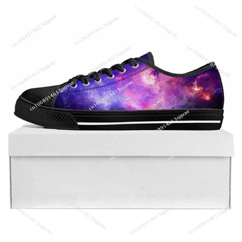 Galaxy Celestial Low Top Высококачественные кроссовки Мужские женские кроссовки из холста Повседневная пара Обувь на заказ Черная
