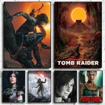Game T-Tomb R-Raider-Series Плакат Крафт-бумага Винтажный плакат Настенное искусство Живопись Изучение стикеров