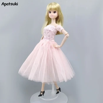 Kid DIY Игрушка Розовое Модное Платье Для Барби Кукла Одежда Платье Короткие Платья Наряды Для Барби Кукольный домик 1/6 BJD Куклы Аксессуары