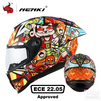 NENKI Новый полнолицевой шлем Мотоциклетные шлемы Высокое качество одобренные ECE внедорожные мото шлемы Моющаяся подкладка Несколько цветов