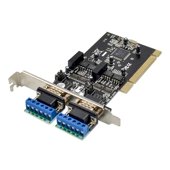 PCI в RS422 Плата адаптера преобразователя RS485 PCI на 2 порта RS485/RS422 MCS9865 карта расширения промышленного класса