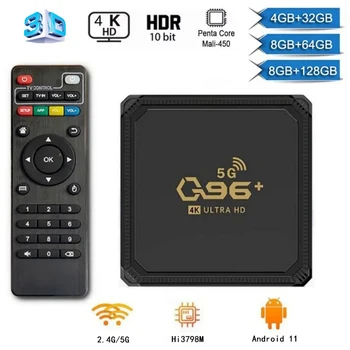 Q96+ Smart TV Box Android 11 Hisilicon Hi3798M 4 Core 2.4G/5G Dual WIFI 1080P 4K Телевизионный медиаплеер Iptv tv