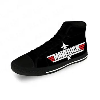 Top Gun Maverick Высокие кроссовки Мужские женские подростки Повседневная обувь Холст Беговые кроссовки 3D-печать Дышащая легкая обувь