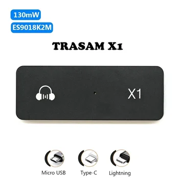 Trasam X1 DAC Усилитель для наушников ES9018K2M 192 кГц USB на 3,5 мм Мини Портативный Усилитель Для Наушников для IOS Android Type-C Micro Q1 PRO