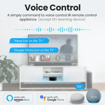 Tuya WiFi ИК-пульт дистанционного управления Универсальный инфракрасный контроллер Умный дом Управление для TV DVD AUD Работа с Alexa Home