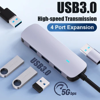 USB 3.0 4-портовый концентратор OTG Адаптер 5Gpbs Высокоскоростной разветвитель USB 3.0 2.0 для Lenovo Xiaomi Macbook Pro Air Аксессуары для ПК