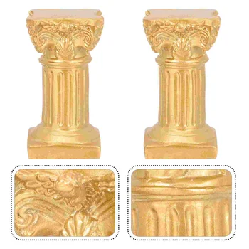 Vosarea Винтажный домашний декор Мини Римский столб Греческие колонны Смола Архитектура Скульптура Римские колонны Настольные украшения