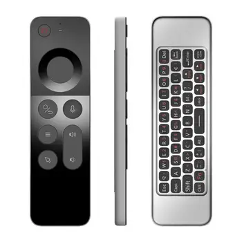 W3 Беспроводная воздушная мышь Ультратонкий 2.4G ИК-обучение Интеллектуальный голосовой пульт дистанционного управления с гироскопом и полной клавиатурой для Android Tv Box