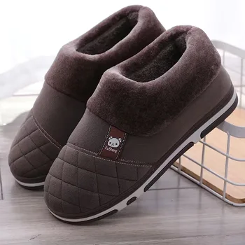 WEH зимние тапочки мужские домашние тапочки обувь тренд домашние тапочки для дома теплые с мягкой подошвой мужские войлочные тапочки мокасины комнатная обувь