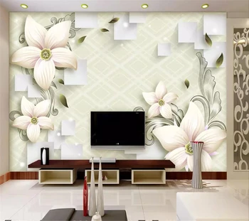 wellyu Пользовательские обои papel de parede 3D трехмерные минималистичные цветочные фон стены 3d обои для гостиной