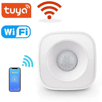 WIFI Tuya Smart Wifi Датчик движения PIR Датчик движения Smart Life APP Беспроводная система домашней автоматизации через Alexa Google Home