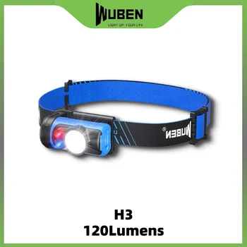 WUBEN H3 Светодиодная фара 120 люмен со светодиодом P8 7 режимов работы HardLight 360 ° Регулируемая мини-фара для освещения Outoor