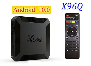 X96Q Android 10.0 Smart TV Box 4K Allwinner H313 Quad Core 1G 8G 2G 16G 2.4G Wifi Netflix Youtube H.265 Full HD Медиаплеер