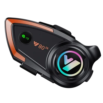 Y80 2X Мотоциклетный шлем Bluetooth-гарнитура Водонепроницаемая шумоподавление Громкая связь Вызов Авто Bluetooth-гарнитура Универсальная прочная
