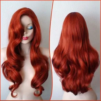 Аксессуары для секс-куклы Парик для силиконовой TPE Взрослый секс-кукла Полноразмерный рыжий волос