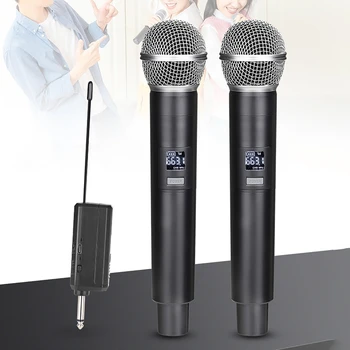 Беспроводной микрофон VHF Профессиональный портативный динамический микрофон Караоке-система Микрофон для караоке-церкви Шоу Встреча Вечеринка
