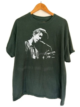 Винтажная рубашка Тома Уэйтса Live In Central Park с коротким рукавом и круглым вырезом Xl
