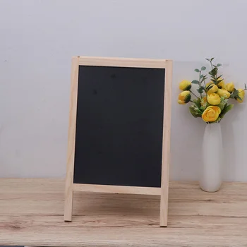 Деревянная подставка Blackboard Двухсторонняя доска для рисования сообщений Белая и черная доска для мела для детской барной стойки