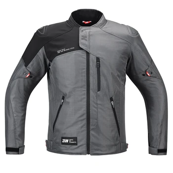 Дышащая мотоциклетная куртка Защита от падения Мотоциклетное снаряжение Износостойкая одежда для мотокросса Светоотражающее мужское байкерское пальто M-4XL