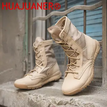 Дышащие мужские ботинки для пустыни Тактические военные ботинки Сверхлегкие боевые ботинки Обувь для походов на открытом воздухе Мужские армейские ботинки Большой размер 49