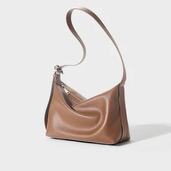 Женская сумка-шопер верхнего слоя из воловьей кожи, высококачественная сумка для подмышек через плечо, японские сумки из натуральной кожи в стиле ретро