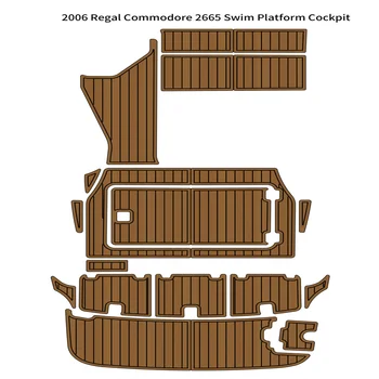 Качество 2006 Re-gal Commodore 2665 Плавательная платформа Кокпит Коврик Лодка EVA Пена Тик Пол