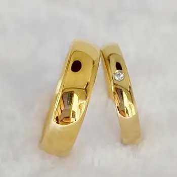  Классические простые обручальные кольца для пар, мужчин и женщин, дизайнерское куполообразное модное ювелирное кольцо из нержавеющей стали